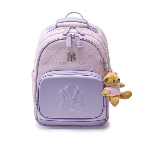Balo trẻ em MLB Cute Bear Diamond Monogram - New York Yankees - Balo thời trang cho bé, chất liệu cotton, nhiều ngăn tiện lợi