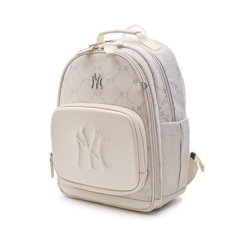 Balo Trẻ Em MLB Diamond Monogram Cute Bear NY Yankees 7ABKMD34N-50IVS Màu Ivory - Balo Chất Liệu Bền, Thiết Kế Đáng Yêu