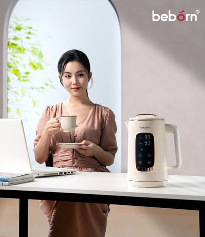 Bình Đun Nước Siêu Tốc Beborn Presto 3 - Giữ Nhiệt Pha Sữa Đa Năng 1.5L, Công Suất 1800W, Thiết Kế Thông Minh, Tiện Lợi Cho Gia Đình