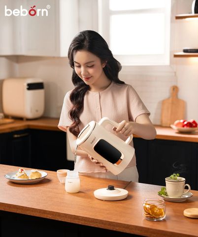 Bình Đun Nước Siêu Tốc Beborn Presto 3 - Giữ Nhiệt Pha Sữa Đa Năng 1.5L, Công Suất 1800W, Thiết Kế Thông Minh, Tiện Lợi Cho Gia Đình