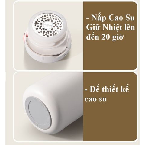 Bình Giữ Nhiệt Inox 1200ml OENON B03 - Giữ Nhiệt Thời Gian Lên Đến 24 Giờ, Chất Liệu Inox 316 Chống Gỉ, Thiết Kế Gọn Nhẹ, Độc Đáo