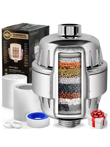 Bộ lọc nước vòi hoa sen Mifan 20 bước - Khử mùi, làm mềm nước, bổ sung khoáng chất an toàn cho sức khỏe gia đình