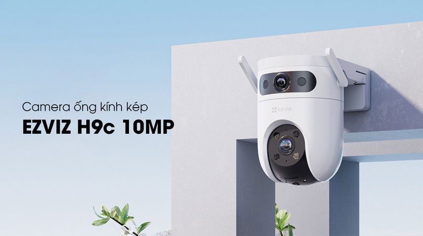Camera Wifi 2 mắt Ezviz H9C 3K 5MP - Quay Xoay 360 Độ, Tầm Nhìn Ban Đêm Rõ Nét, Chống Nước IP66 cho Ngoài Trời