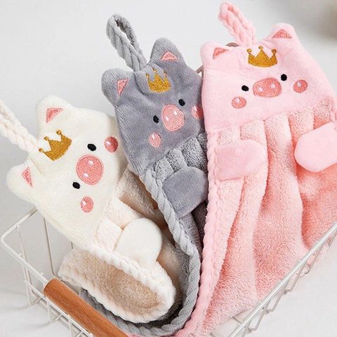 Combo 3 Khăn Lau Tay Nhà Bếp Treo Tường Hình Thú Cotton Mềm Mại - Lưu Giữ Vệ Sinh Gọn Gàng Cho Không Gian Bếp