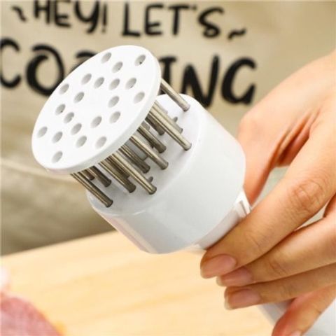 Dụng cụ châm bì làm mềm thịt - Thép không gỉ, thiết kế tiện lợi cho bít tết, nướng và xào, giúp gia vị thấm đều và thơm ngon hơn.