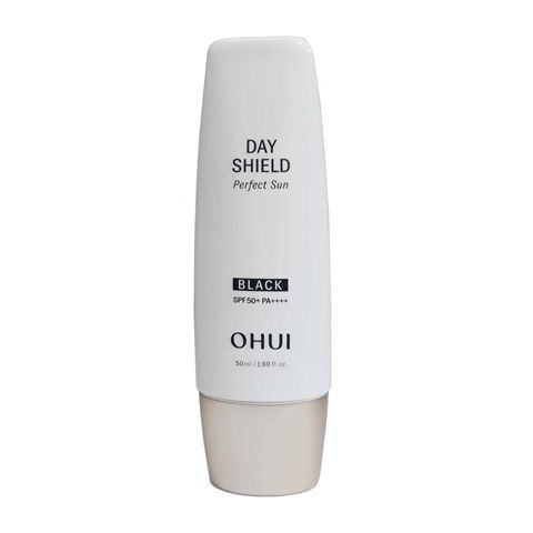 Kem Chống Nắng Ohui Day Shield Perfect Sun SPF50+ PA++++ - Đen/Đỏ, 2 trong 1, Chống Nắng & Kem Lót Trang Điểm Cho Da Dầu, Làn Da Rạng Rỡ.