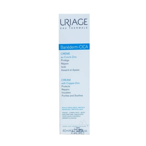 Kem Dưỡng Ẩm Uriage Bariederm Cica Creme 40ml - Giúp Làm Dịu Da Kích Ứng, Ngăn Ngừa Vi Khuẩn, Phục Hồi Tổn Thương Da