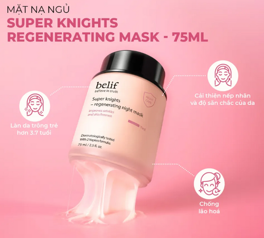 Mặt Nạ Ngủ Cấp Ẩm Belif Super Knight Regenerating Night Mask - Dưỡng Da Tái Tạo, Giữ Ẩm Sâu Cho Mọi Loại Da, 75ml
