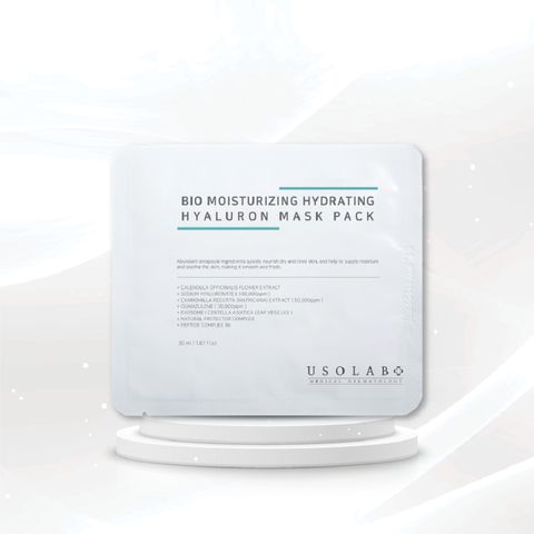 Mặt Nạ Usolab Bio Cấp Nước & Dưỡng Ẩm Hyaluron - Hộp 10 Miếng Cho Da Tươi Trẻ, Căng Bóng, Phục Hồi Nếp Nhăn