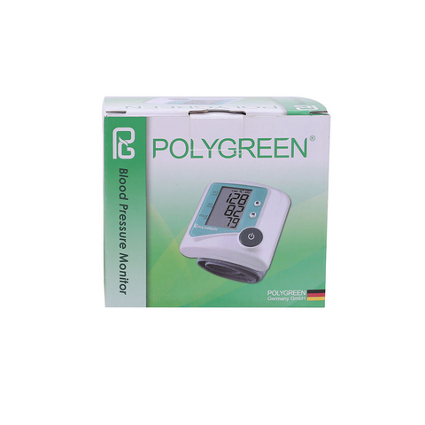 Máy Đo Huyết Áp Cổ Tay Điện Tử PolyGreen KP-6230 - Thiết Bị Đo Huyết Áp, Nhịp Tim Chính Xác, Dữ Liệu Lưu Trữ Tối Đa 50 Lần