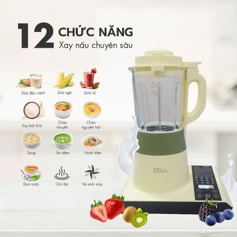 Máy Làm Sữa Hạt Seka GL300 - Đa Chức Năng Xay Nấu 12 Chức Năng, Dung Tích 1.75L, Thủy Tinh Borosilicat Chất Lượng Cao