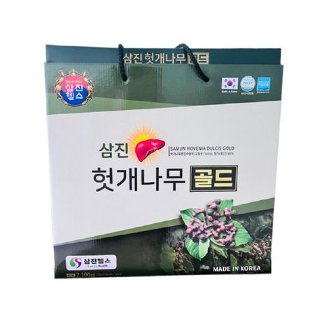 Nước Uống Bổ Gan Samjin Hovenia Dulcis Gold - Hỗ Trợ Thải Độc và Tăng Cường Chức Năng Gan - Hộp 30 Gói 70ml