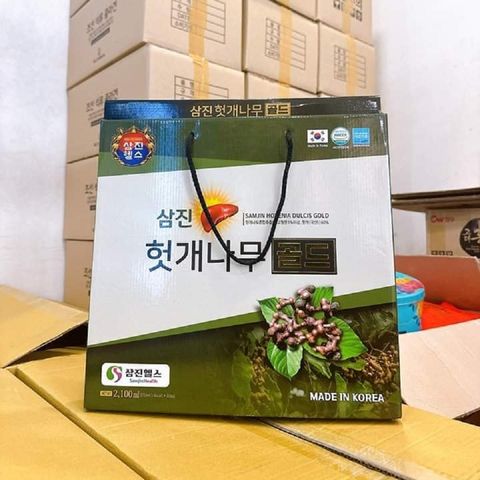 Nước Uống Bổ Gan Samjin Hovenia Dulcis Gold - Hỗ Trợ Thải Độc và Tăng Cường Chức Năng Gan - Hộp 30 Gói 70ml