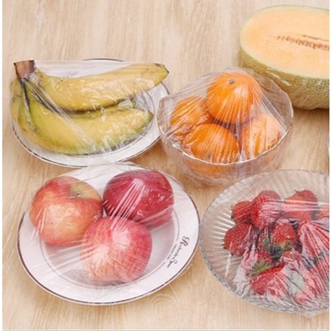 Set 100 Màng Bọc Thực Phẩm PE Co Giãn - Thiết Kế Thông Minh, Linh Hoạt Đựng Hộp, Đĩa, Bát, Tiết Kiệm Chi Phí Cho Nhà Bếp