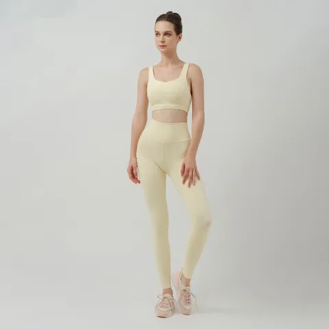 Set đồ tập nữ Hibi Sports H157 áo cổ vuông kèm mút ngực - Đồ thể thao thời trang cho Gym, Yoga, Aerobic, đẹp và thoải mái