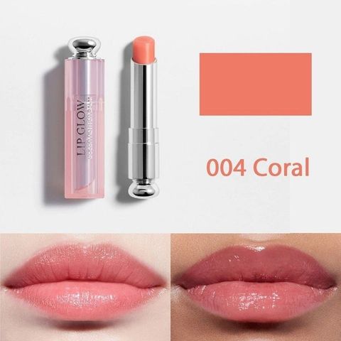 Son Dưỡng Dior Addict Lip Glow 004 Coral Màu Cam - Dưỡng Ẩm, Tăng Độ Bóng Cho Đôi Môi Tươi Tắn, Sang Trọng