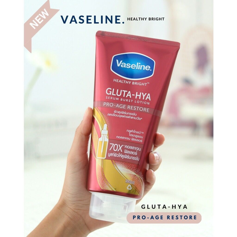 Sữa Dưỡng Thể Trẻ Hóa Da Vaseline Gluta Hya Pro-Age Restore 300ml - Dưỡng Ẩm, Mờ Thâm, Tái Tạo Da, Phục Hồi Tuổi Thanh Xuân