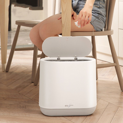 Thùng rác Ecoco E1906 10L - Thiết kế nhỏ gọn, chất liệu nhựa ABS cao cấp, phù hợp dùng cho nhà ở và văn phòng, dễ vệ sinh.