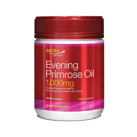 Tinh Dầu Hoa Anh Thảo Microgenics Evening Primrose Oil 1000mg - Hỗ Trợ Ổn Định Nội Tiết, Nuôi Dưỡng Da Tươi Trẻ, 200 Viên