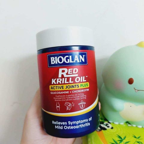 Viên uống dầu nhuyễn thể Bioglan Red Krill Oil Active Joints Plus - Hỗ trợ sức khỏe khớp, linh hoạt và giảm viêm xương khớp, 90 viên