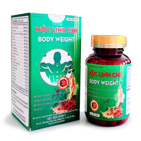 Viên uống hỗ trợ tăng cân Học Viện Quân Y Mộc Linh Chi - Bổ sung vitamin, phát triển cơ và tăng sức đề kháng, hộp 30 viên.
