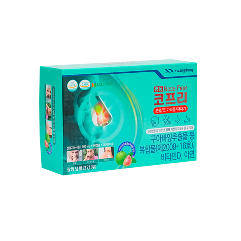 Viên Uống Hỗ Trợ Viêm Xoang Nose Free Kwangdong - Sản Phẩm Từ Chiết Xuất Thiên Nhiên, Giảm Nghẹt Mũi, Đau Nhức Xoang