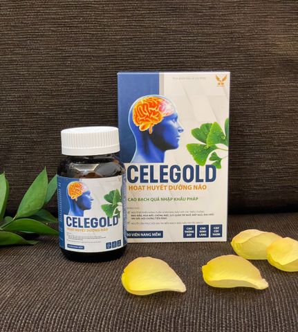 Viên Uống Hoạt Huyết Dưỡng Não Celegold 30 Viên - Hỗ Trợ Tăng Cường Trí Nhớ và Tuần Hoàn Máu Não Từ Nguyên Liệu Thiên Nhiên