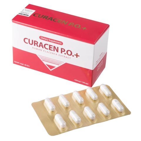 Viên Uống Nhau Thai Curacen P.O+ - Hỗ Trợ Làm Đẹp Da, Tăng Cường Tuần Hoàn, Mờ Nếp Nhăn Và Dưỡng Trắng Da Tươi Trẻ