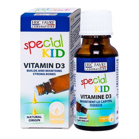 Siro Vitamine D3 Special Kid của Pháp 20ml - Hỗ trợ phát triển xương và hấp thụ canxi cho trẻ từ sơ sinh, hệ miễn dịch khỏe mạnh