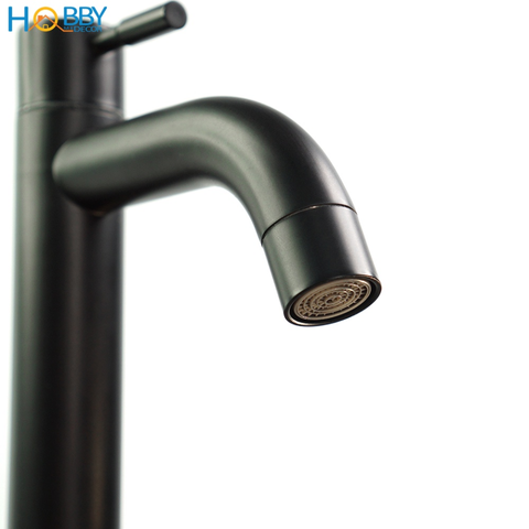 Vòi xả chậu lavabo lạnh inox 304 HOBBY HOME DECOR LBL3D - Kiểu dáng cổ điển, chất liệu inox đen sang trọng, tiết kiệm nước