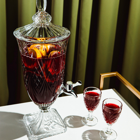 Bình nước pha lê Killarney Crystal Trinity 2L - Thiết kế tinh xảo, nắp vương miện, lý tưởng cho tiệc tùng và sử dụng hàng ngày