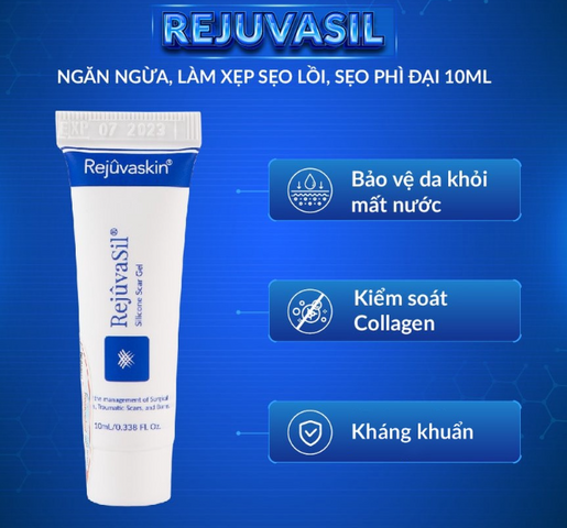 Bộ 2 sản phẩm ngừa sẹo lồi Rejuvasil Scar FX Heal Kit - Gel và miếng dán hỗ trợ mờ sẹo an toàn, hiệu quả cho mọi loại da