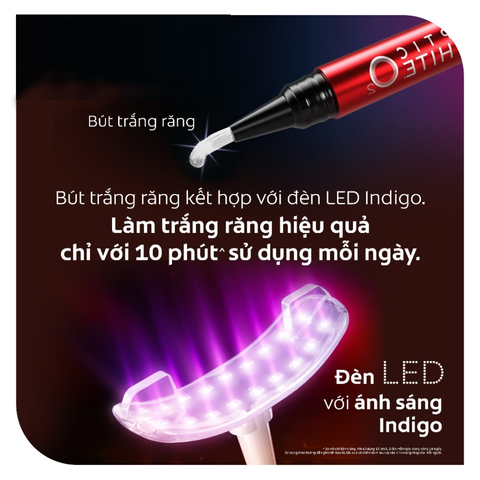 Bộ Kit Làm Trắng Răng Colgate Optic White O2 Flex Light - Công Nghệ Ánh Sáng Indigo Loại Bỏ Vết Ố Vàng, Hàm Răng Trắng Sáng Tự Nhiên
