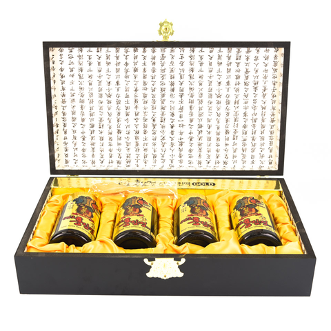 Cao Hồng Sâm Kanghwa Hàn Quốc Hộp Gỗ 4 Lọ - Tăng Cường Sức Khỏe và Miễn Dịch, Chiết Xuất 6 Năm Tuổi, Dược Thảo Quý Hiếm