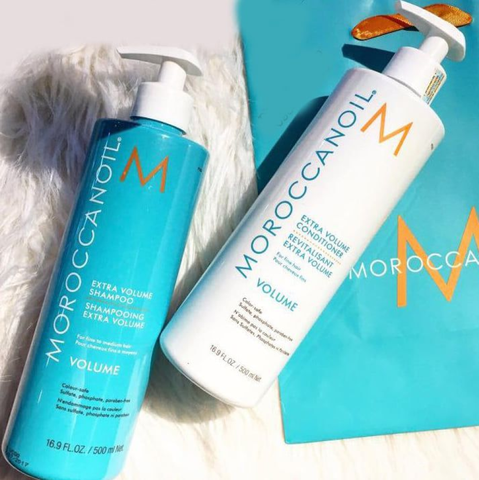 Cặp gội xả Moroccanoil Volume 500ml - Tăng cường độ bồng bềnh và phục hồi tóc mỏng, xẹp - Dầu argan tự nhiên, không sulfate, paraben