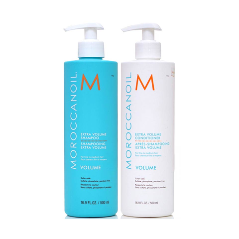 Cặp gội xả Moroccanoil Volume 500ml - Tăng cường độ bồng bềnh và phục hồi tóc mỏng, xẹp - Dầu argan tự nhiên, không sulfate, paraben