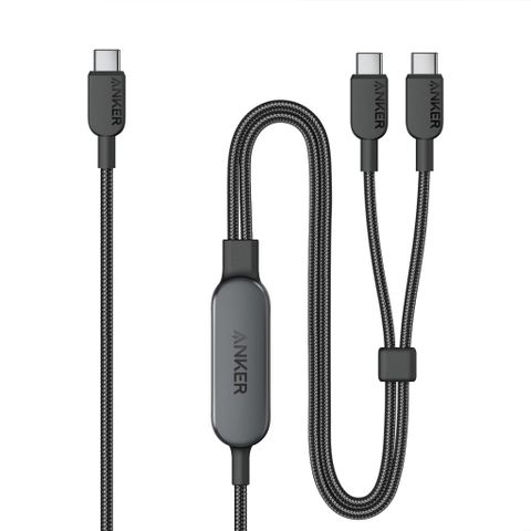 Cáp Sạc Nhanh 2in1 Anker A8895 USB C to USB C 140W - Dài 1.2m, Chống Rối, Sạc Đa Thiết Bị, Phù Hợp Cho Chuyến Đi Xa
