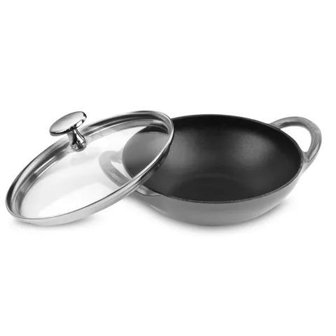 Chảo Gang Staub Baby Wok Mini Đa Năng - Chảo Nấu Cho Bếp Từ, Bếp Ga, Phù Hợp Cho 1 Người, Sử Dụng Chất Liệu Cao Cấp