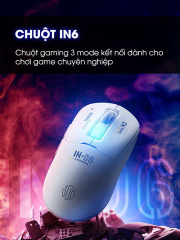 Chuột Gaming Bluetooth Sidotech IN6 - Thiết Kế Ergonomic, Kết Nối Linh Hoạt, Tốc Độ Phản Hồi CAO, Dung Lượng Pin 500mAh