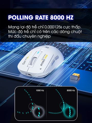 Chuột Gaming Bluetooth Sidotech IN6 - Thiết Kế Ergonomic, Kết Nối Linh Hoạt, Tốc Độ Phản Hồi CAO, Dung Lượng Pin 500mAh