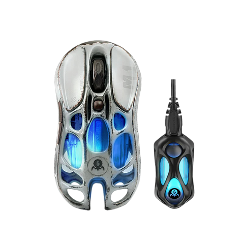 Chuột Gaming Không Dây Gravastar Mercury M1 Pro - LED RGB, Thiết Kế Công Thái Học, Độ Chính Xác Cao, Tương Thích Bluetooth, Phiên Bản Batte Worn Gray