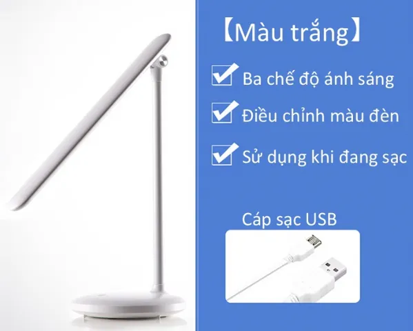 Đèn Bàn Học LED Chống Cận CTFAST - Xoay 180 Độ, 3 Chế Độ Ánh Sáng, Bảo Vệ Mắt, Thiết Kế Thông Minh, Đa Hướng