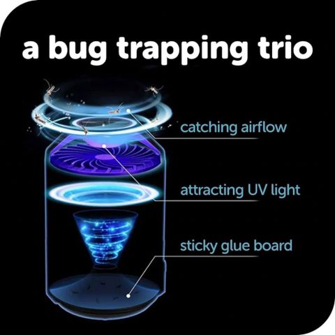 Đèn Bắt Muỗi Đa Năng Cảm Biến Tự Động 2Lock Có LED - Thiết Bị Tiêu Diệt Côn Trùng Hiệu Quả, Thiết Kế Nhỏ Gọn, An Toàn Sức Khỏe