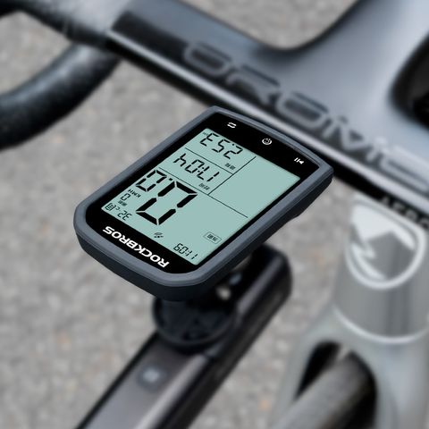 Đồng hồ không dây đo tốc độ xe đạp Rockbros M1 - Thiết bị GPS thông minh, chống nước IPX6, theo dõi nhịp tim và hiệu suất tập luyện chính xác.