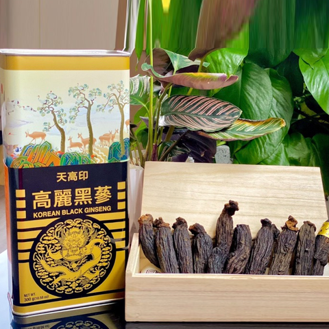 Hắc Sâm Khô Đế Vương CheonGoSam - Nhân Sâm Hàn Quốc 6 Năm Tuổi Tăng Cường Sức Khỏe và Giảm Căng Thẳng, 300g