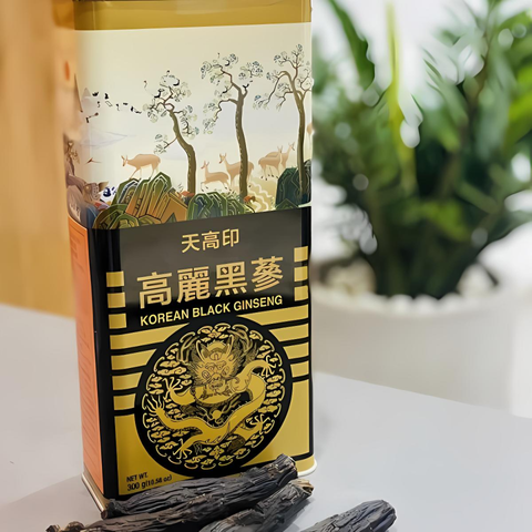 Hắc Sâm Khô Đế Vương CheonGoSam - Nhân Sâm Hàn Quốc 6 Năm Tuổi Tăng Cường Sức Khỏe và Giảm Căng Thẳng, 300g