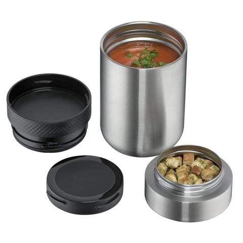 Hộp cơm giữ nhiệt 2 ngăn WMF MY2GO kèm thìa đũa & hộp đựng - Giữ nóng lạnh tối ưu, thiết kế nhỏ gọn cho văn phòng và dã ngoại