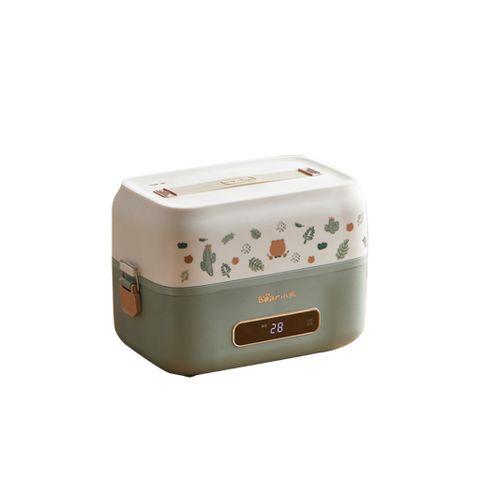 Hộp cơm giữ nhiệt cắm điện 2 tầng Bear DFH-B15Q1 - Thiết bị gia dụng thông minh với 3 khay inox, hẹn giờ nấu tiện lợi