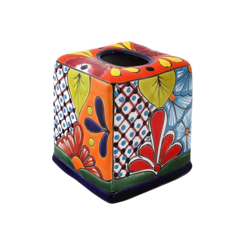 Hộp đựng giấy ăn gốm sứ Handmade Talavera - Trang trí bàn ăn sang trọng với họa tiết vẽ tay độc đáo, chất lượng từ nghệ nhân Mexico