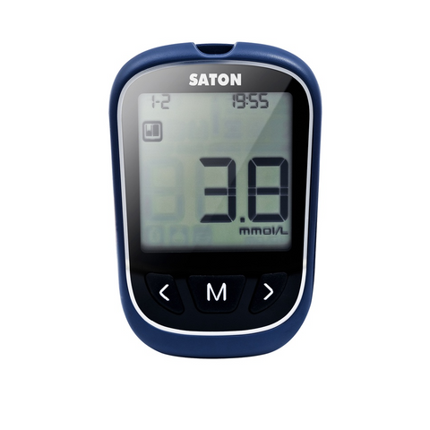 Máy Đo Đường Huyết SATON Kèm Kim Que - Thiết Bị Đo Đường Huyết Nhanh, Chính Xác, Nhỏ Gọn, Dễ Sử Dụng, Bộ Nhớ 500 Kết Quả